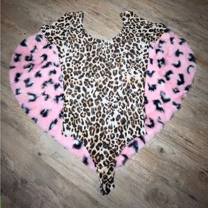 mesh leopard bodysuit
